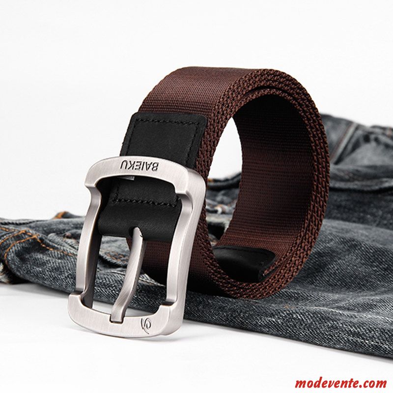 Ceinture Homme Toile Été Jeunesse Simple Loisir Nylon Bleu