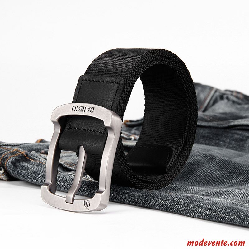 Ceinture Homme Toile Été Jeunesse Simple Loisir Nylon Bleu