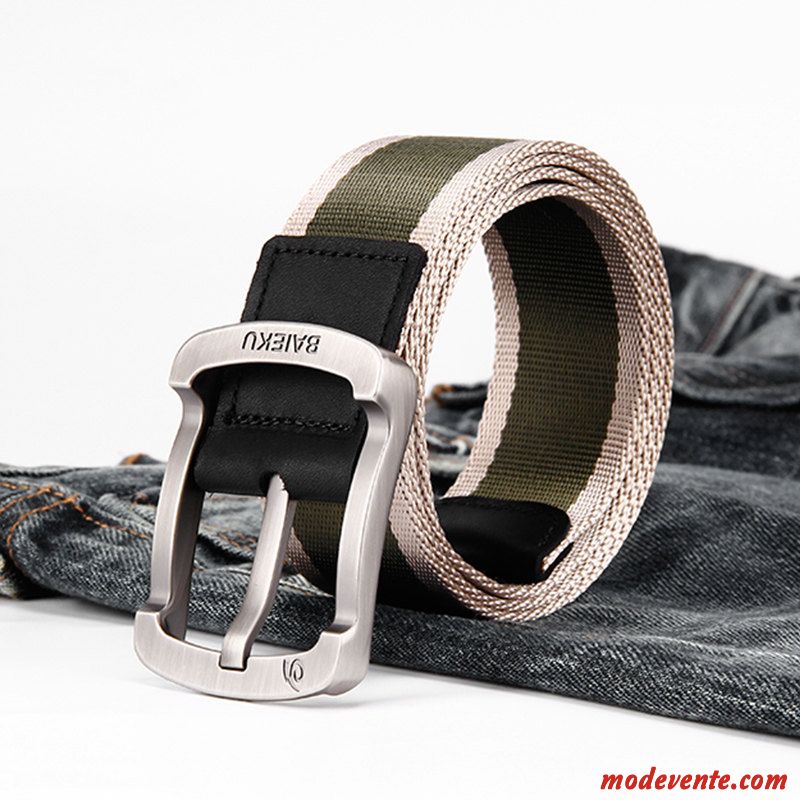 Ceinture Homme Toile Été Jeunesse Simple Loisir Nylon Bleu