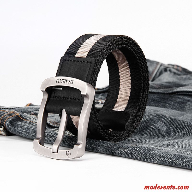 Ceinture Homme Toile Été Jeunesse Simple Loisir Nylon Bleu