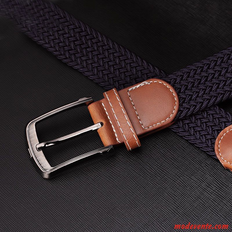 Ceinture Homme Élasticité Élastique Mode Tissage Loisir Toile