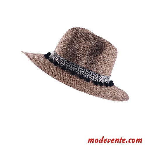 Chapeau Femme Amoureux Chapeau De Paille Ombre Été Britanique Chapeau De Soleil Bleu