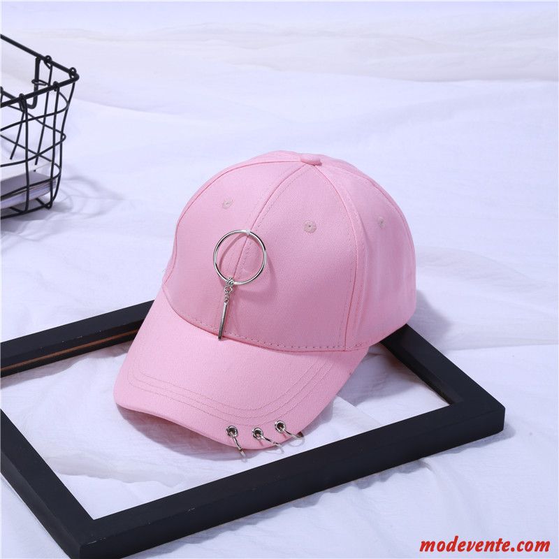 Chapeau Femme Casquette All-match Hip Hop Loisir Casquette De Baseball Rue Rose