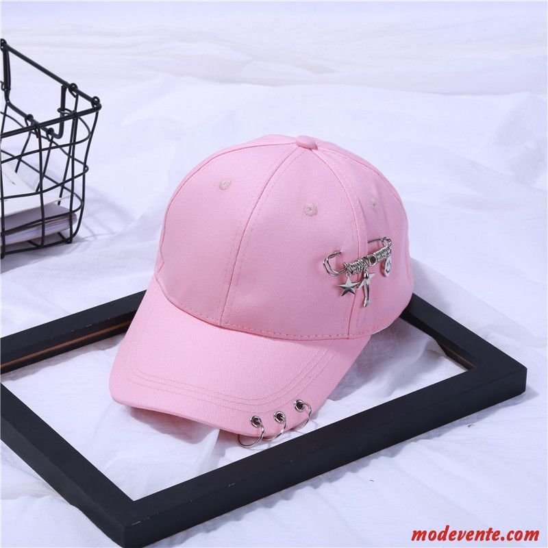 Chapeau Femme Casquette All-match Hip Hop Loisir Casquette De Baseball Rue Rose