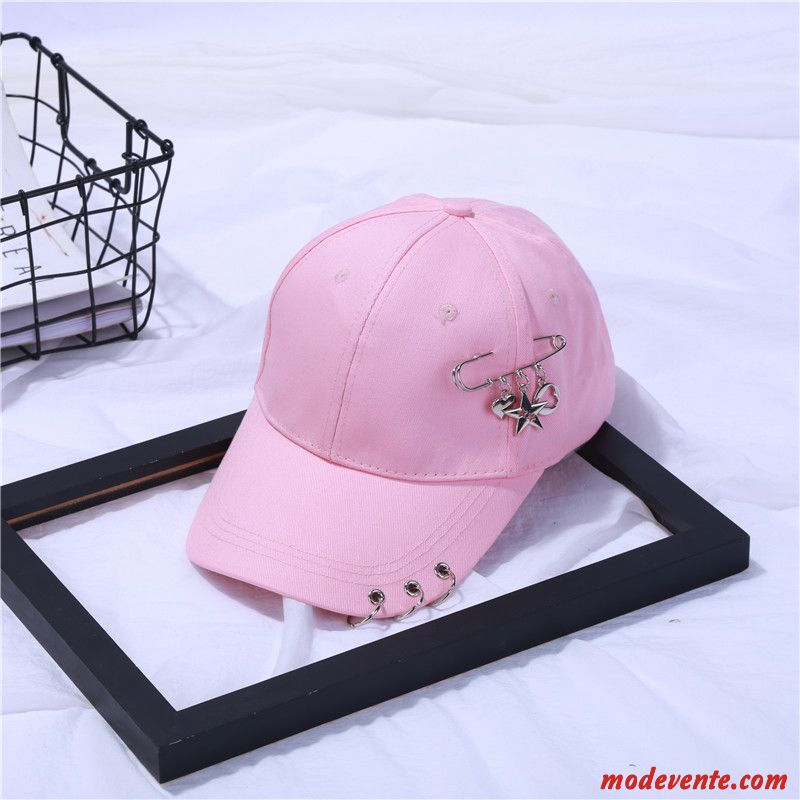 Chapeau Femme Casquette All-match Hip Hop Loisir Casquette De Baseball Rue Rose