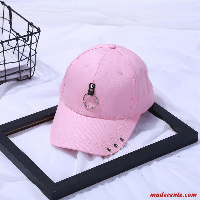 Chapeau Femme Casquette All-match Hip Hop Loisir Casquette De Baseball Rue Rose