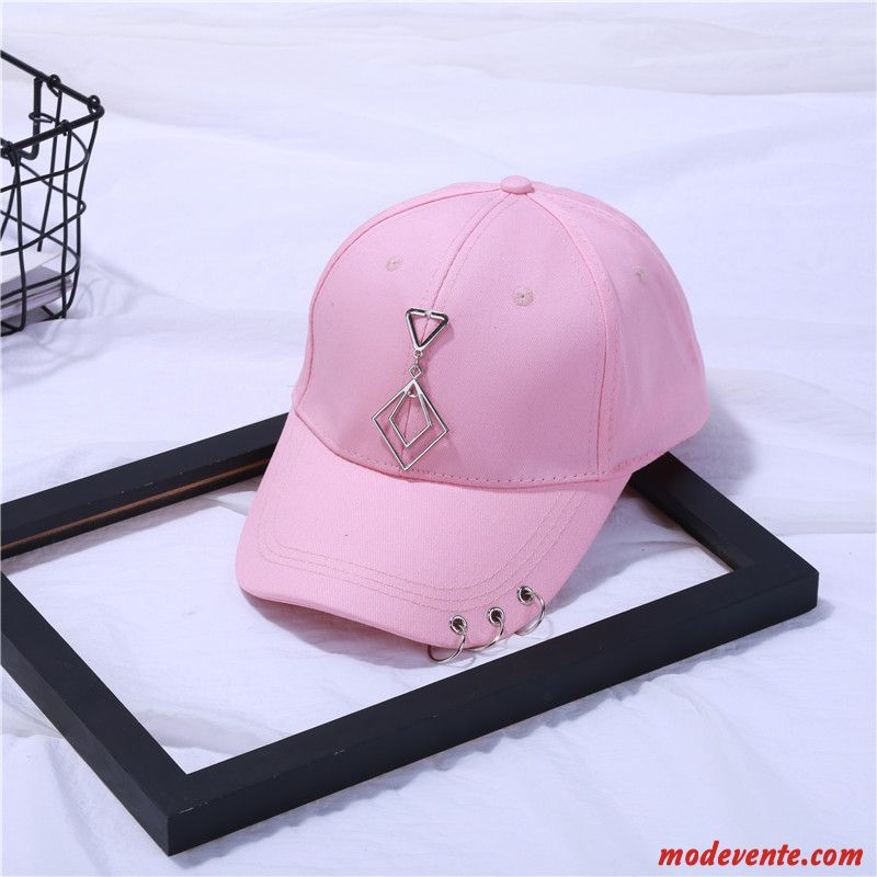 Chapeau Femme Casquette All-match Hip Hop Loisir Casquette De Baseball Rue Rose