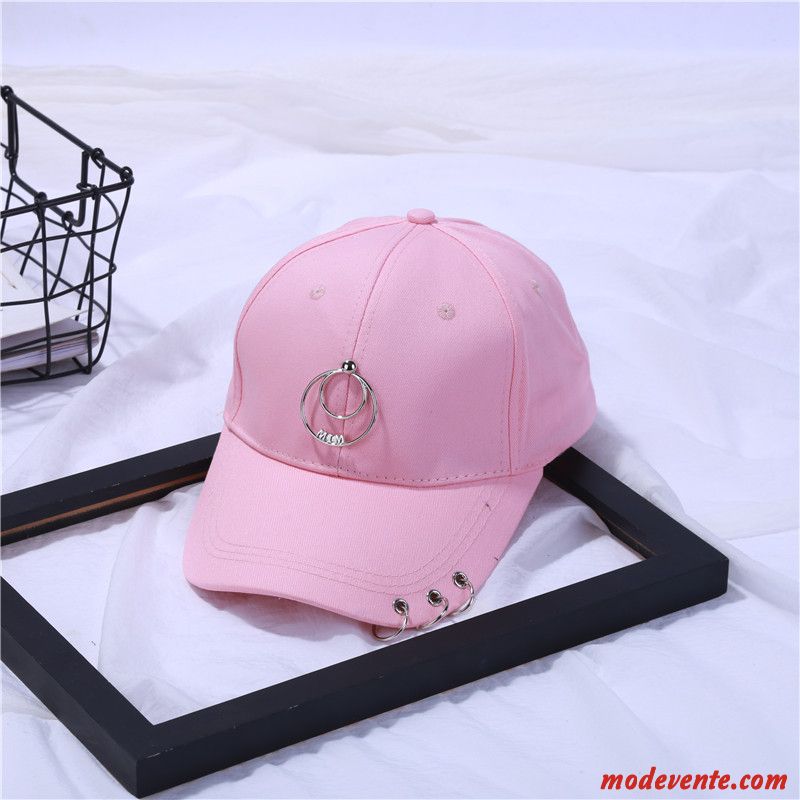 Chapeau Femme Casquette All-match Hip Hop Loisir Casquette De Baseball Rue Rose