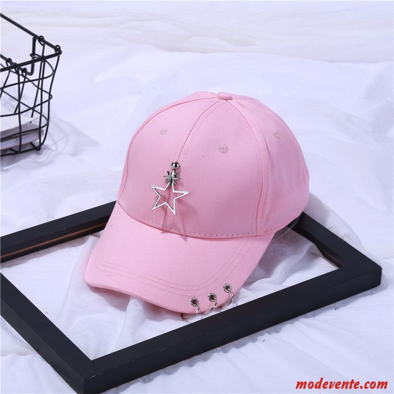 Chapeau Femme Casquette All-match Hip Hop Loisir Casquette De Baseball Rue Rose