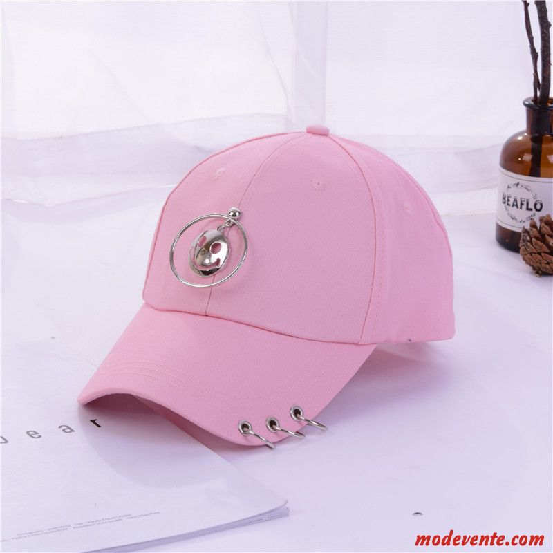 Chapeau Femme Casquette All-match Hip Hop Loisir Casquette De Baseball Rue Rose