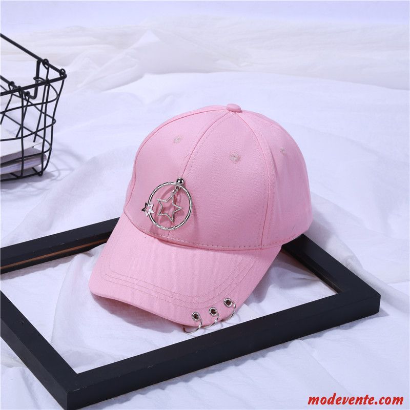 Chapeau Femme Casquette All-match Hip Hop Loisir Casquette De Baseball Rue Rose