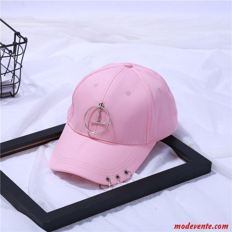 Chapeau Femme Casquette All-match Hip Hop Loisir Casquette De Baseball Rue Rose