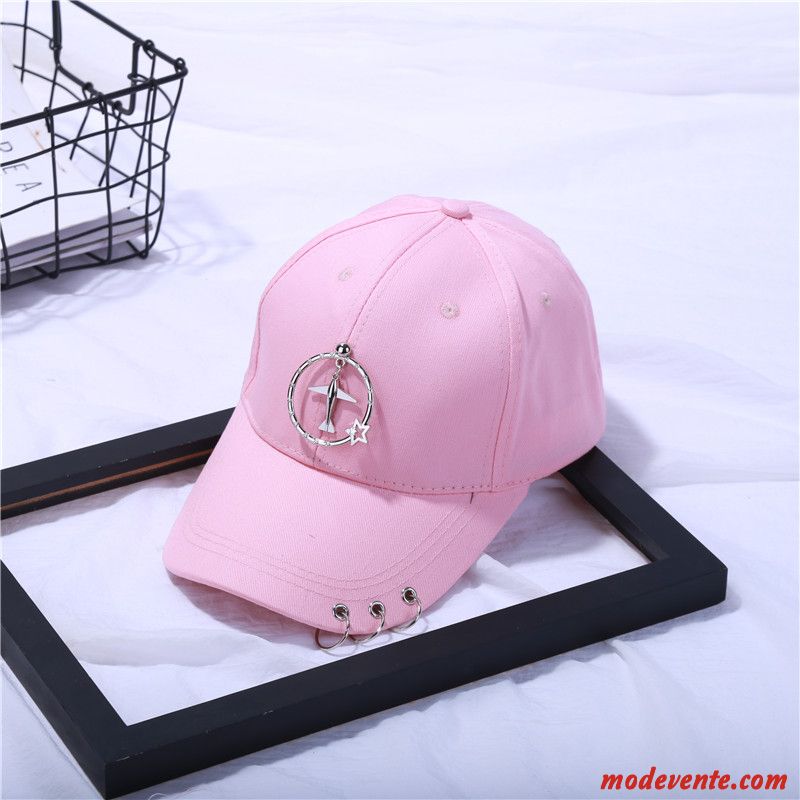 Chapeau Femme Casquette All-match Hip Hop Loisir Casquette De Baseball Rue Rose