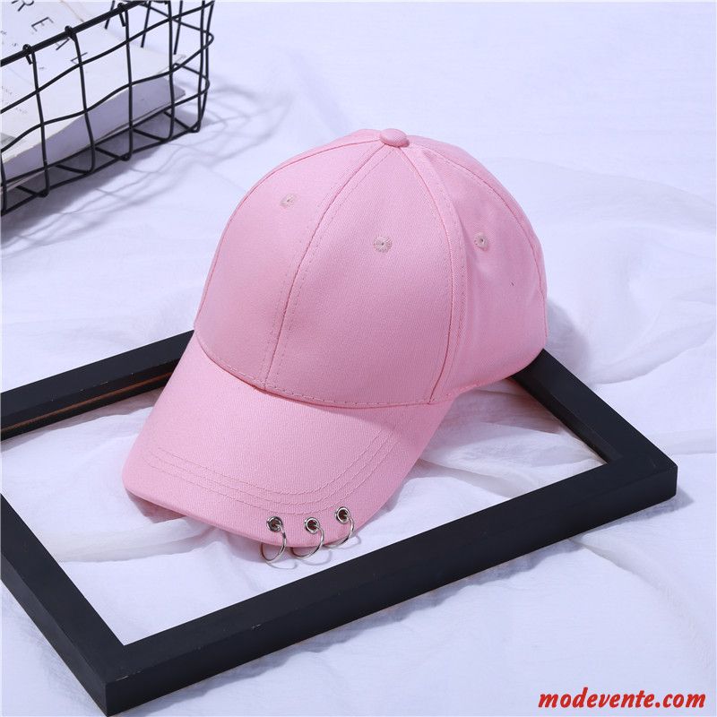 Chapeau Femme Casquette All-match Hip Hop Loisir Casquette De Baseball Rue Rose