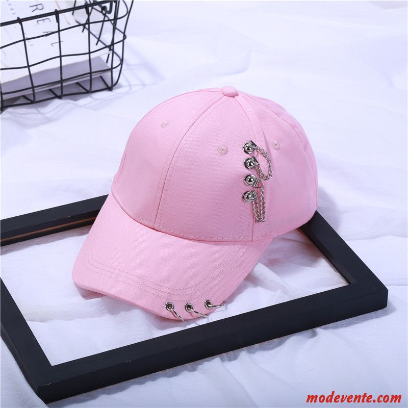 Chapeau Femme Casquette All-match Hip Hop Loisir Casquette De Baseball Rue Rose