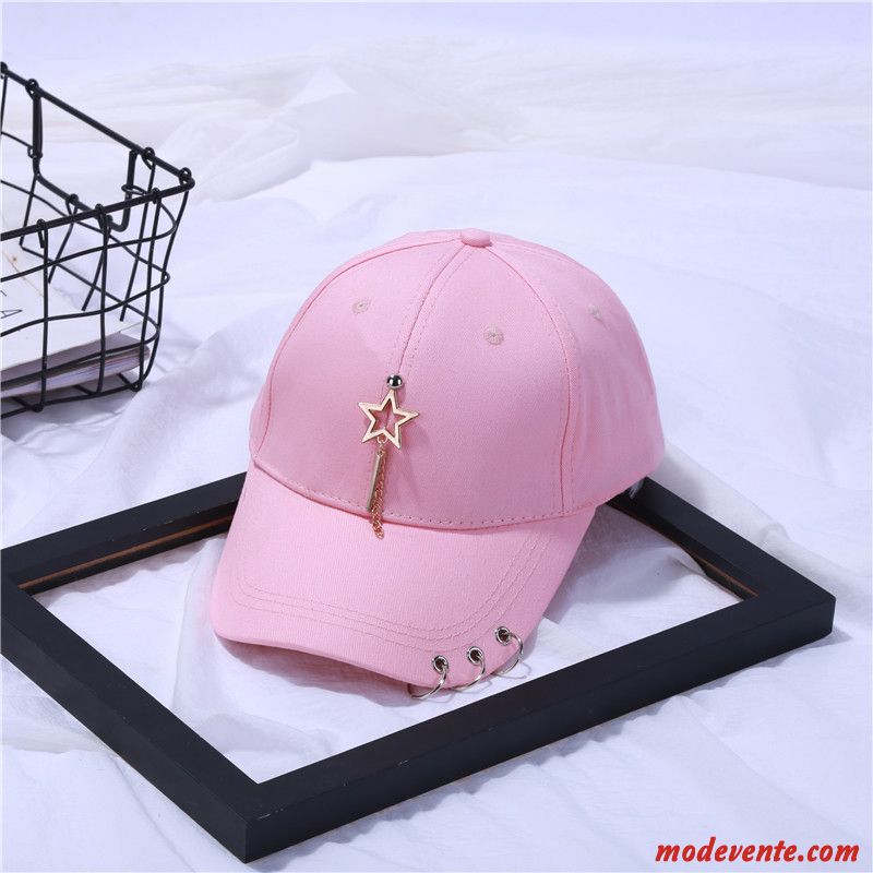 Chapeau Femme Casquette All-match Hip Hop Loisir Casquette De Baseball Rue Rose