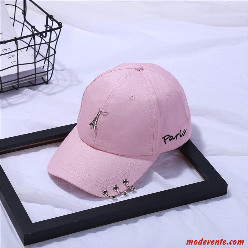 Chapeau Femme Casquette All-match Hip Hop Loisir Casquette De Baseball Rue Rose