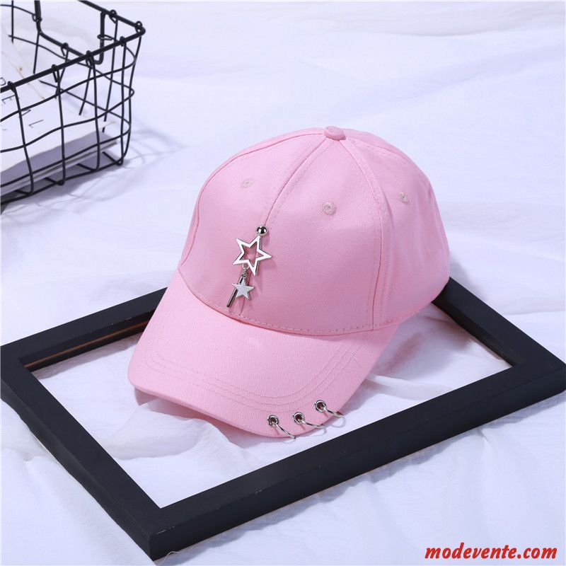 Chapeau Femme Casquette All-match Hip Hop Loisir Casquette De Baseball Rue Rose