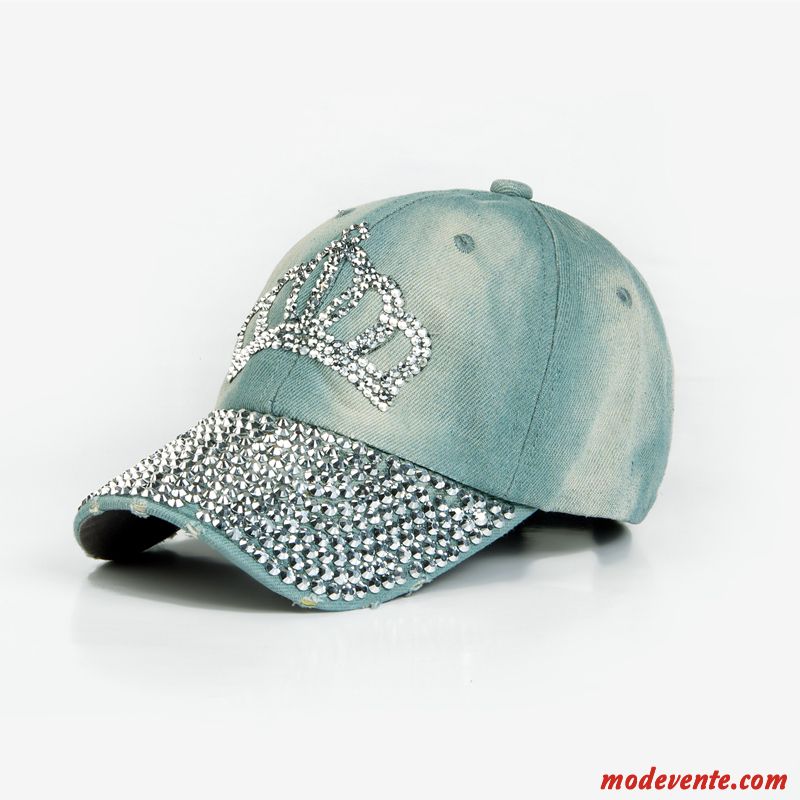 Chapeau Femme Casquette Crème Solaire Casquette De Baseball Chapeau De Soleil Tendance Ombre Bleu