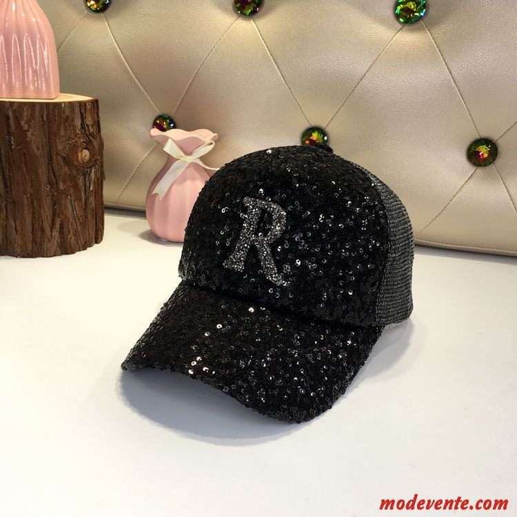 Chapeau Femme Casquette De Baseball Jeunesse Respirant Été Crème Solaire Paillettes Rose