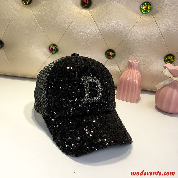 Chapeau Femme Casquette De Baseball Jeunesse Respirant Été Crème Solaire Paillettes Rose