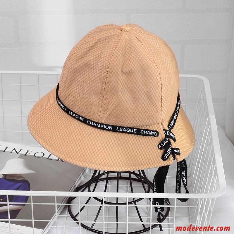 Chapeau Femme Chapeau De Pêcheur All-match Loisir Crème Solaire Été Plier Rose