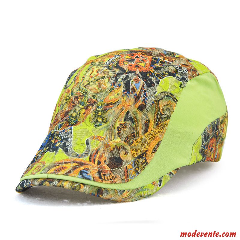 Chapeau Femme Charmant Doux Ombre Peintre Floral Casquette Bleu