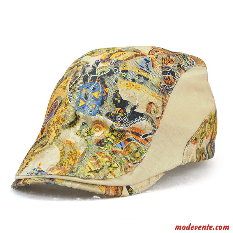 Chapeau Femme Charmant Doux Ombre Peintre Floral Casquette Bleu