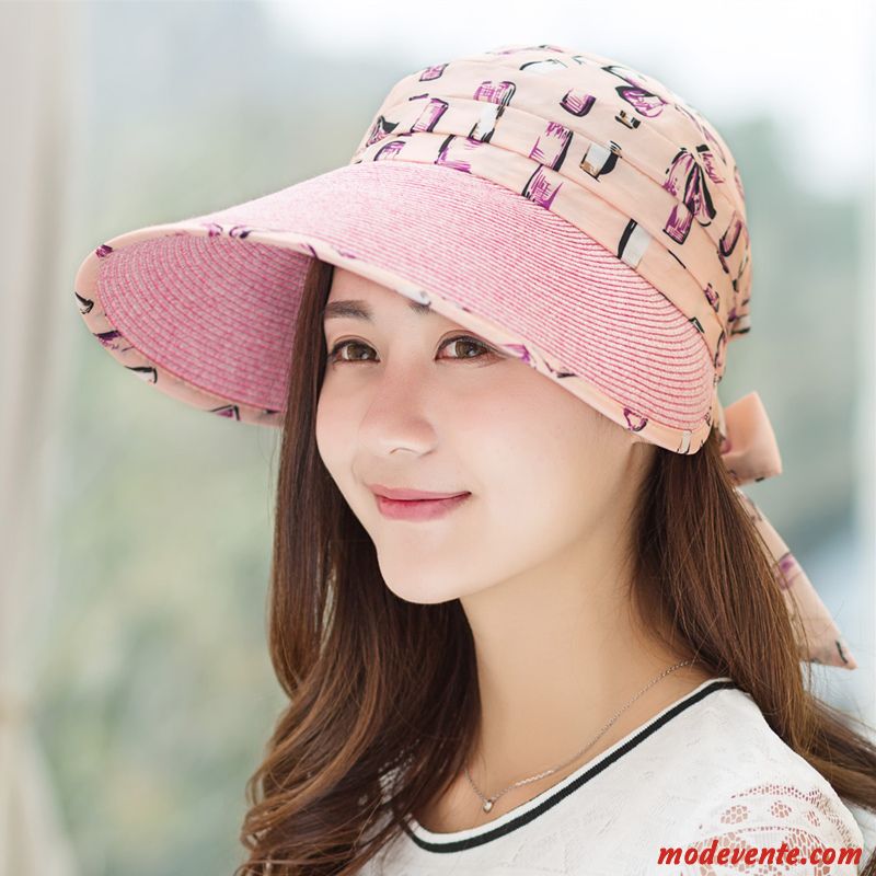 Chapeau Femme Crème Solaire Chapeau De Paille De Plein Air Chapeau De Soleil Cyclisme Beige