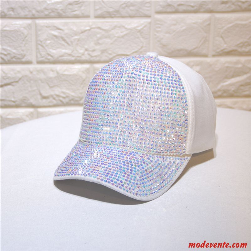 Chapeau Femme Diamant All-match Été Chapeau De Soleil Mode Casquette Noir