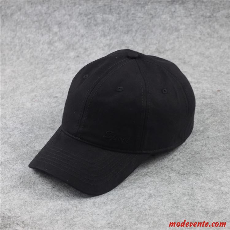 Chapeau Femme Haute Qualité Casquette Simple Gros Été Printemps Noir