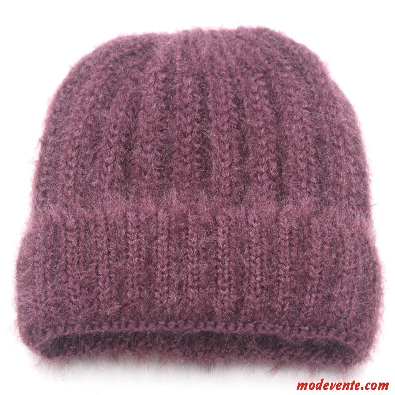 Chapeau Femme L'automne Section Mince Milieu Printemps Maman Hiver Violet