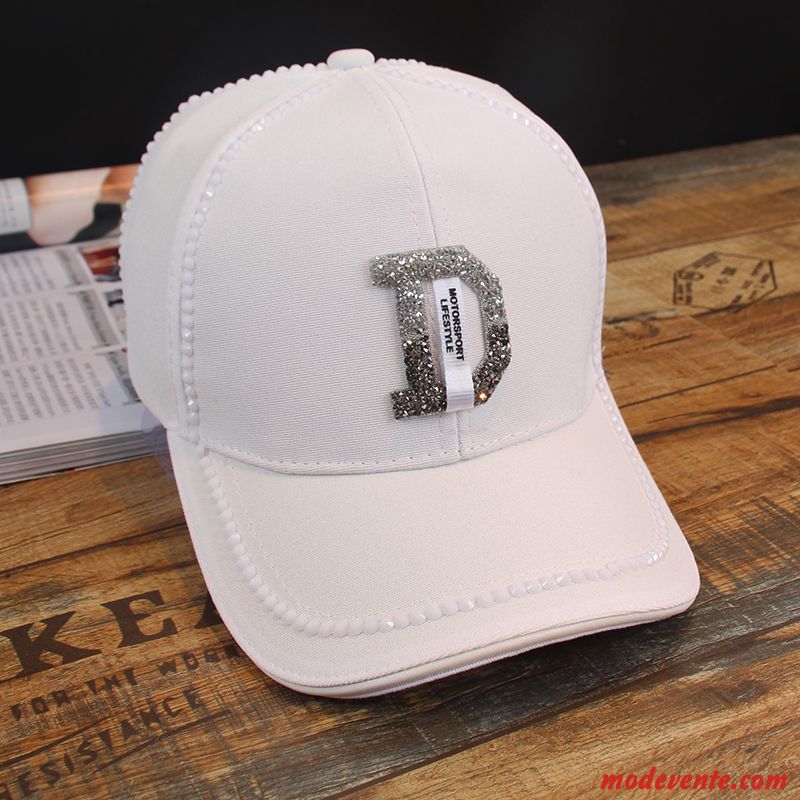 Chapeau Femme Le Nouveau Été Tendance Diamant Casquette De Baseball Manuel Rose