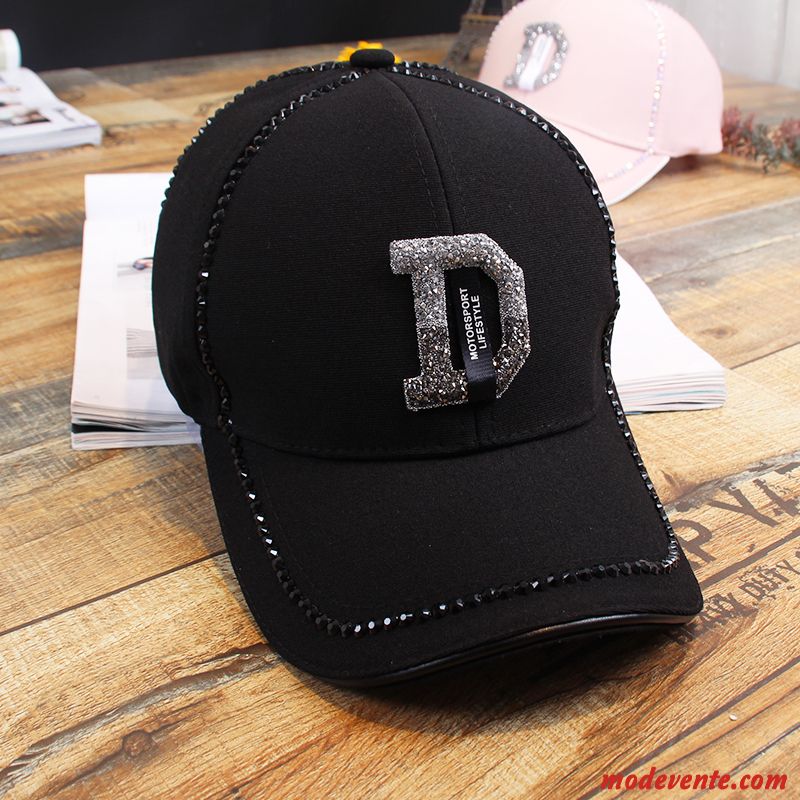 Chapeau Femme Le Nouveau Été Tendance Diamant Casquette De Baseball Manuel Rose