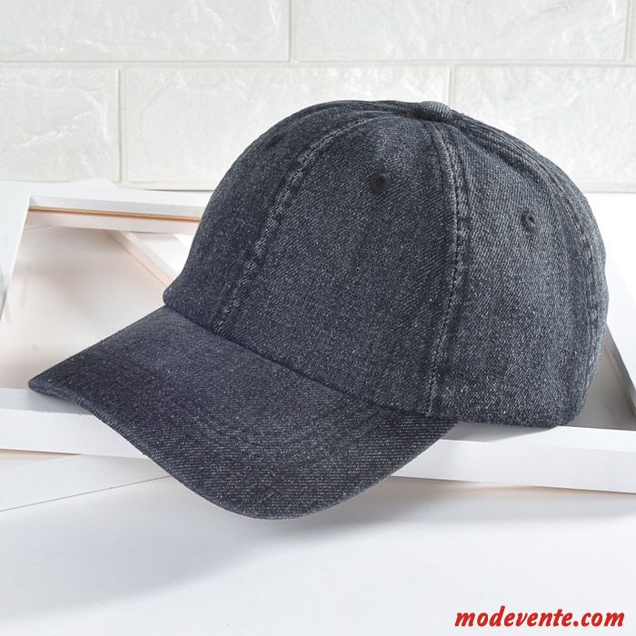 Chapeau Femme Loisir Ombre Casquette De Baseball Denim Crème Solaire Homme Bleu