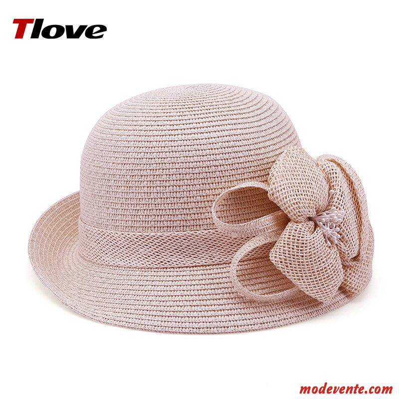 Chapeau Femme Ombre Chapeau De Paille Fleurs Sertissage Voyage Lin