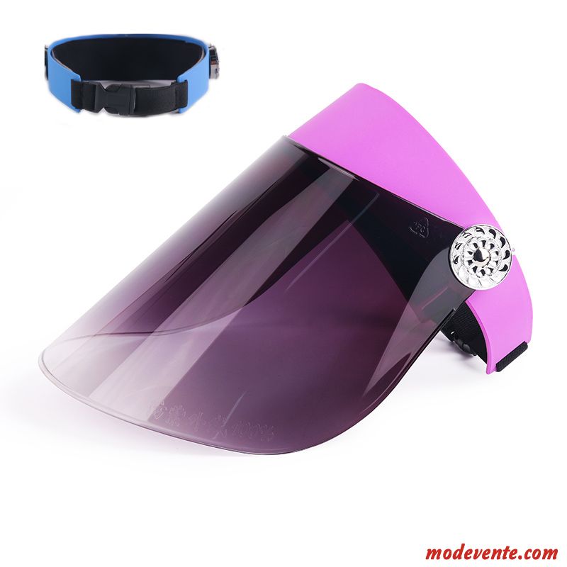 Chapeau Femme Ombre Cyclisme De Plein Air Voiture Électrique Été Crème Solaire Noir Violet