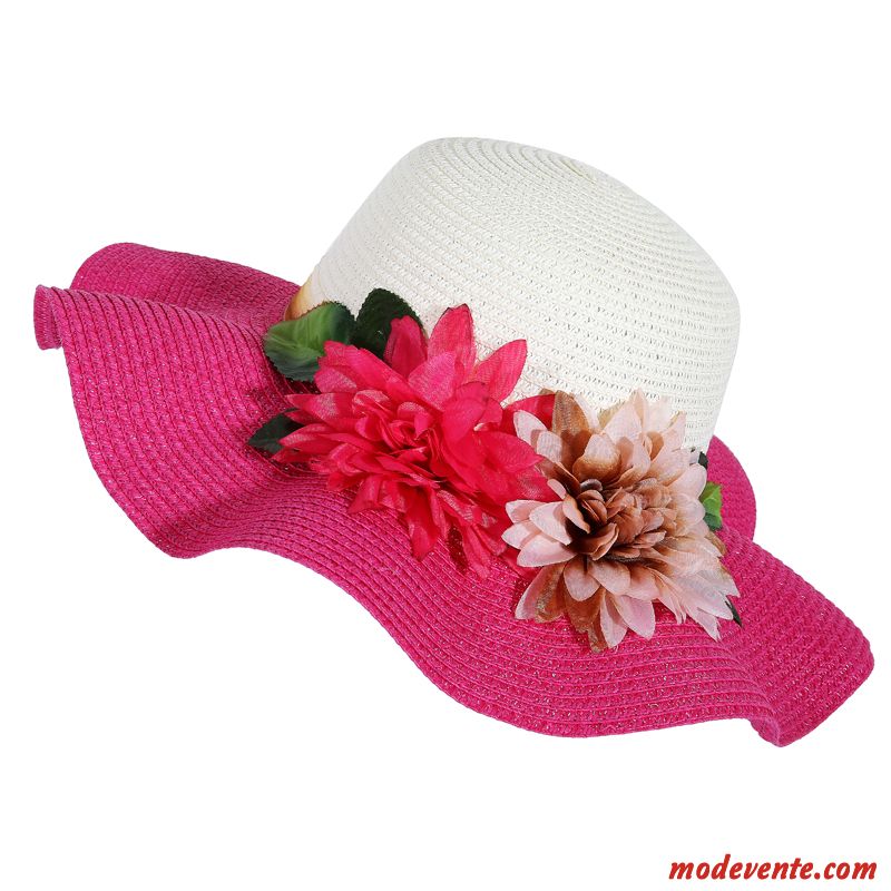 Chapeau Femme Ombre Plier Chapeau De Paille Mode Gros Crème Solaire Jaune