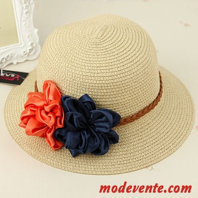 Chapeau Femme Ombre Plier Chapeau De Paille Mode Gros Crème Solaire Jaune