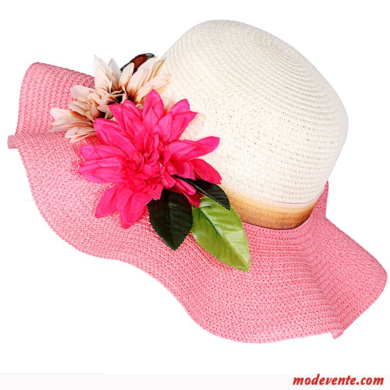 Chapeau Femme Ombre Plier Chapeau De Paille Mode Gros Crème Solaire Jaune