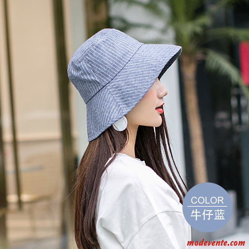 Chapeau Femme Tendance Treillis Chapeau De Pêcheur Ombre Rétro All-match Gris