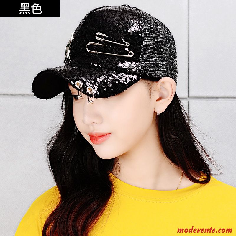 Chapeau Femme Été Casquette Crème Solaire All-match Homme Tendance Noir