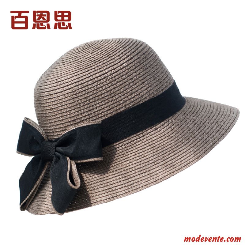 Chapeau Femme Été Crème Solaire Chapeau De Soleil Britanique All-match Gros Bleu