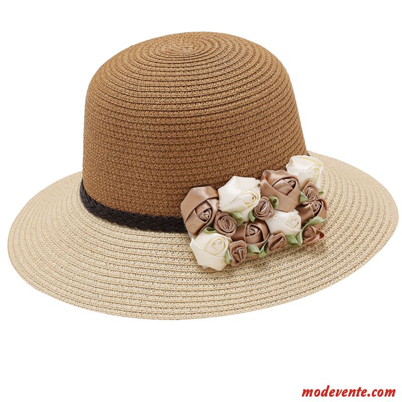 Chapeau Femme Été Plage Mode Bord De Mer Ombre Voyage