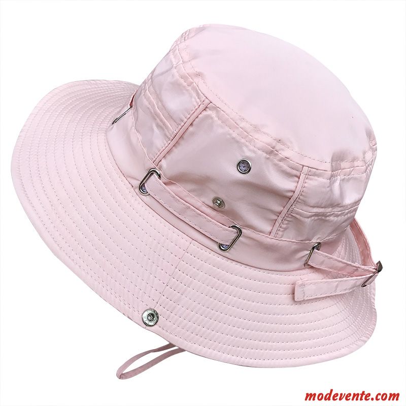 Chapeau Femme Été Plier De Plein Air Ombre Chapeau De Soleil Gros Rose