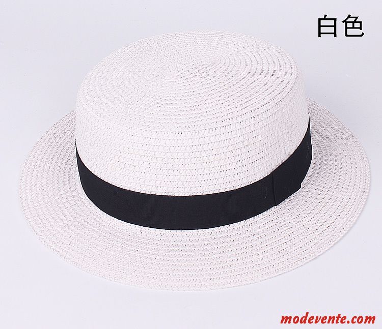 Chapeau Homme Bord De Mer Ombre Chapeau De Soleil Chapeau De Paille Plage De Plein Air Noir