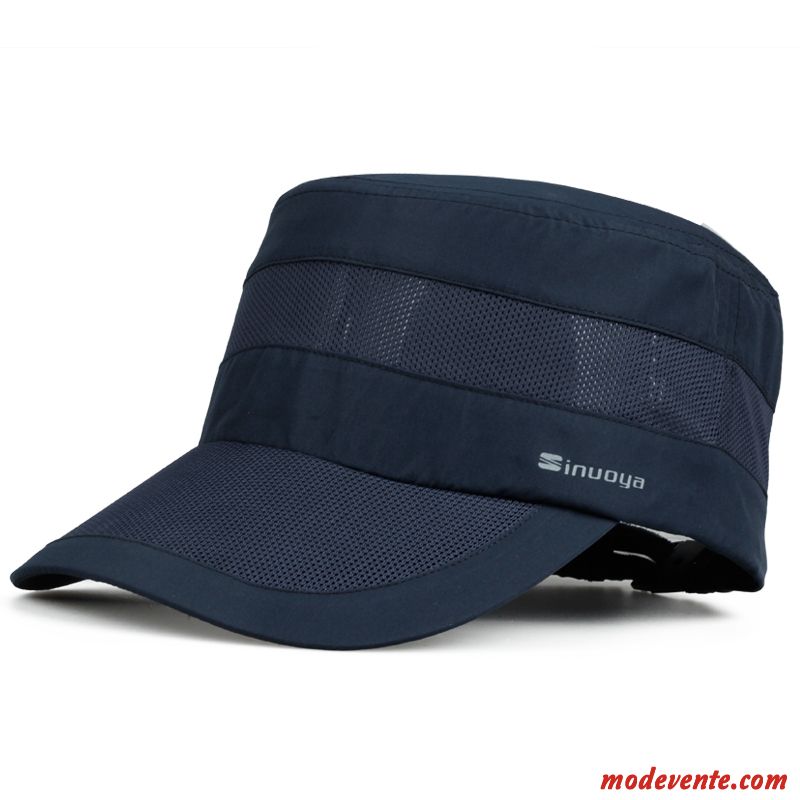 Chapeau Homme Casquette Crème Solaire De Plein Air Été Chapeau De Soleil Tendance Bleu