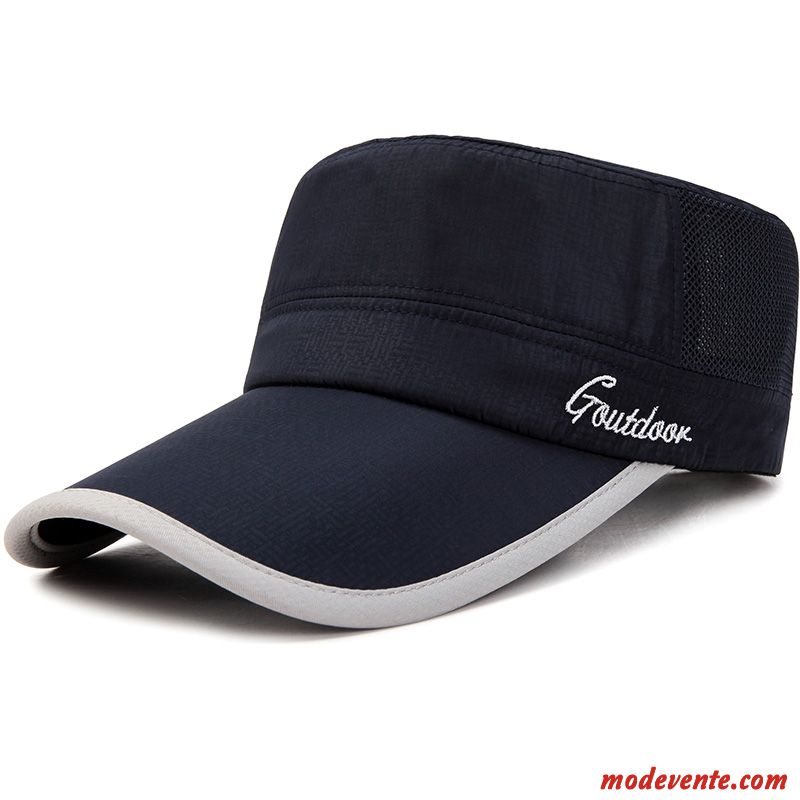 Chapeau Homme Casquette Crème Solaire De Plein Air Été Chapeau De Soleil Tendance Bleu