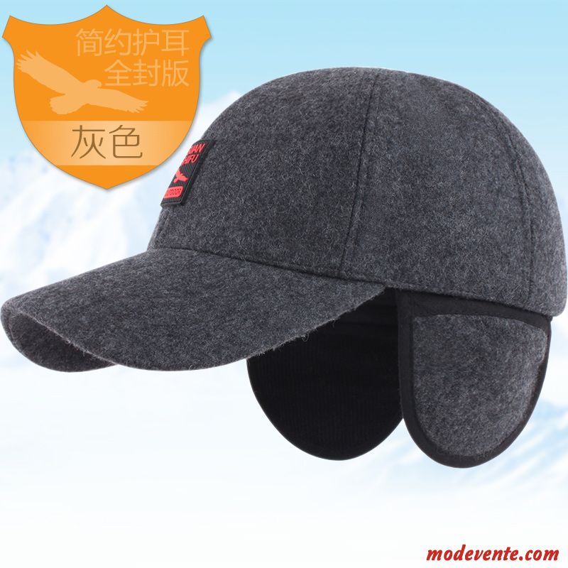 Chapeau Homme Casquette De Baseball Printemps Ombre L'automne Crème Solaire Garder Au Chaud Gris