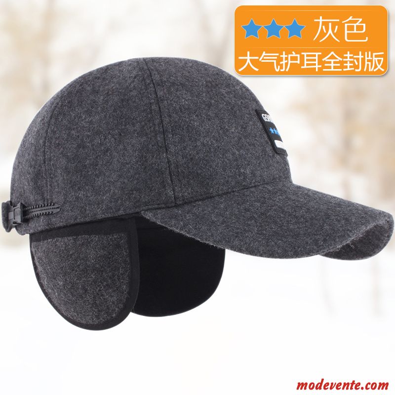 Chapeau Homme Casquette De Baseball Printemps Ombre L'automne Crème Solaire Garder Au Chaud Gris